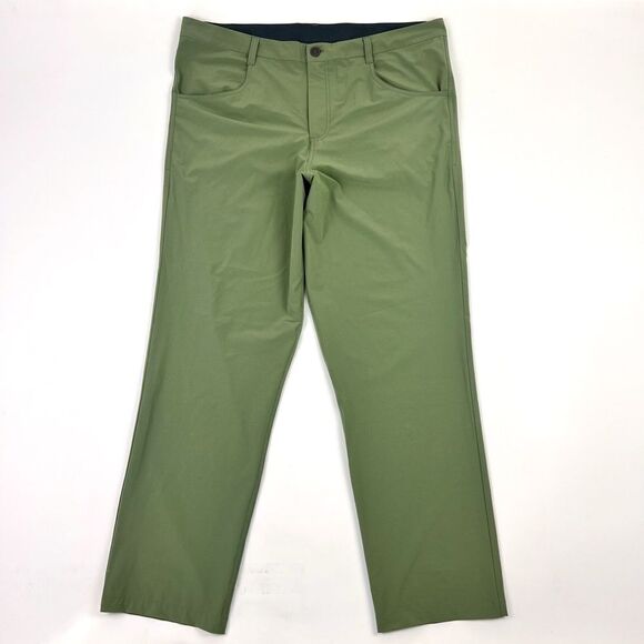 Free Fly Men's Performance Stretch Wicking Tech Chino Nomad Pants 40/32 Green - Picture 1 of 9